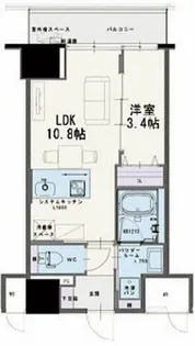 Wave on Horie Tower【8階】の間取り