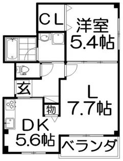 アーカンシェル東寝屋川【6階】の間取り