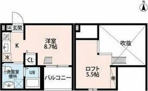 Bonne fraise(ボンヌフレイズ)【2階】の間取り