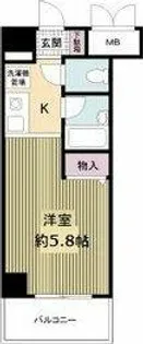 クレール東天満【5階】の間取り