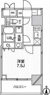 エグゼ難波南Ⅵ【10階】の間取り