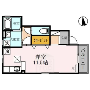 アジャート清流C棟【1階】の間取り