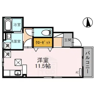 アジャート清流C棟【1階】の間取り