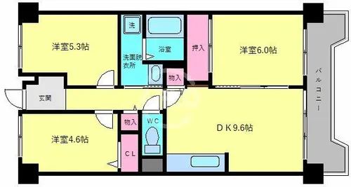 テクノコーポラス西田辺【4階】の間取り