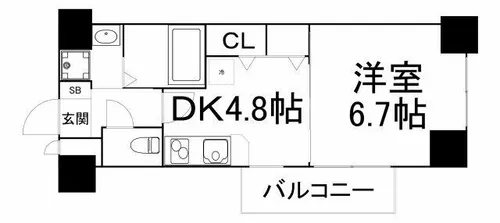 大阪府大阪市西区土佐堀1丁目【マンション】の間取り
