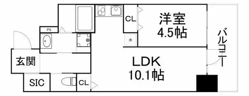 ファーストフィオーレ梅田イースト【5階】の間取り