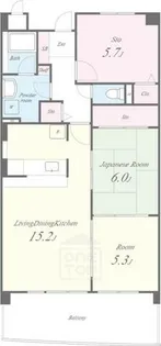 ファミーユ千里丘【1階】の間取り