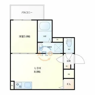 センチュリー昭和町【1階】の間取り