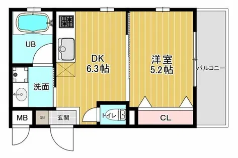 ピアッツァレント八木東【2階】の間取り