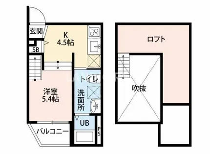 南片江ルクス【1階】の間取り
