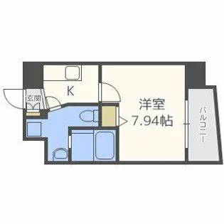 セレニテ難波西【2階】の間取り