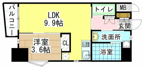 MGA城内【8階】の間取り