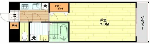 レジュールアッシュ桜宮リバーコート【9階】の間取り