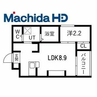 若松町エヌエム・キャトフ・ヴァン・ディズヌフ【2FD号室】の間取り