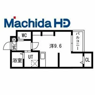 九間町シーエム・サンク【2FB号室】の間取り
