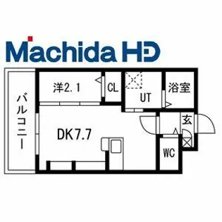 九間町シーエム・サンク【3FD号室】の間取り