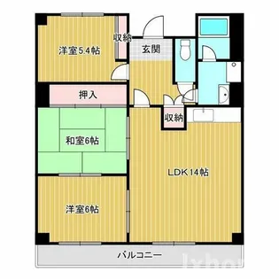 ファミール若園【3階】の間取り