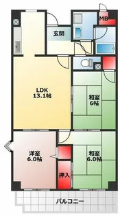 シャトークレール【2階】の間取り