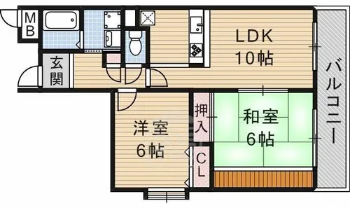 ゼアス真砂【2階】の間取り