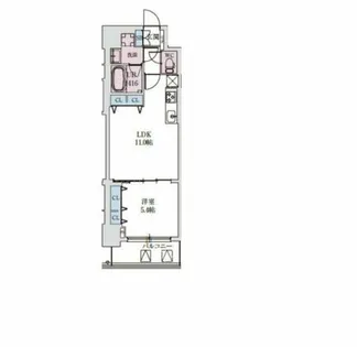 スプランディッド上本町WESTⅡ【803号室】の間取り