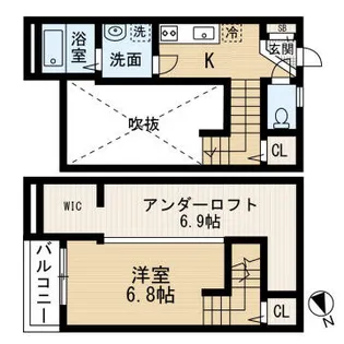 オリオンヒルズ【102号室】の間取り