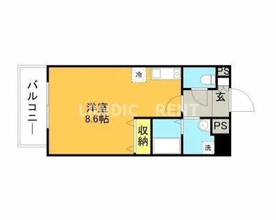 アリターレ薬院【4階】の間取り