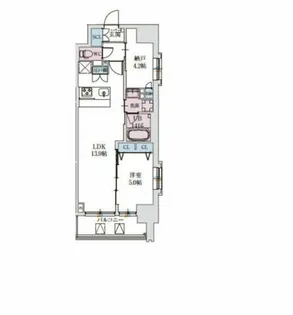 スプランディッド上本町WESTⅡ【206号室】の間取り