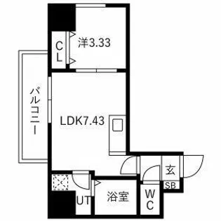アートレジデンス梅田北Ⅱ【5階】の間取り