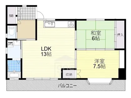 メゾンあいらんど【1階】の間取り
