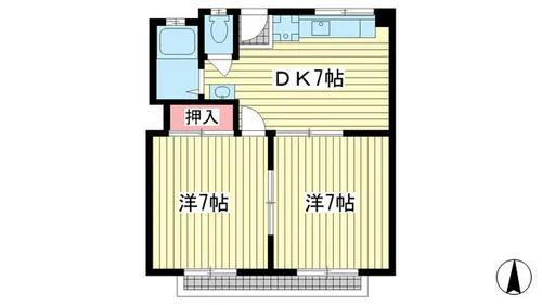 ニュー山手ビル【51号室】の間取り