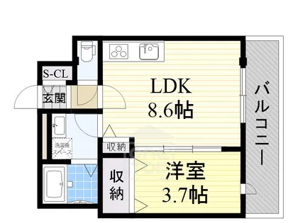 ブランシェトワ【2階】の間取り