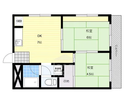 佐藤第3マンション【2階】の間取り