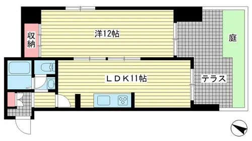 甲南オークス兵庫【106号室】の間取り
