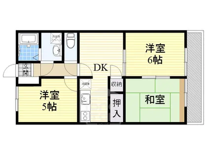 ヴェル・ドミールB棟【2階】の間取り