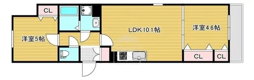 セレニティ豊川A棟【1階】の間取り