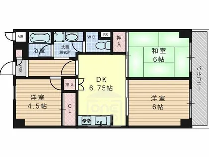 大川マンション【2階】の間取り