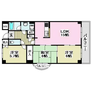 グローバルサイト茨木【501号室】の間取り