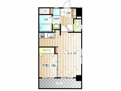 福岡県北九州市戸畑区明治町【マンション】の間取り