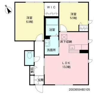 MAST日明 B棟【B105号室】の間取り