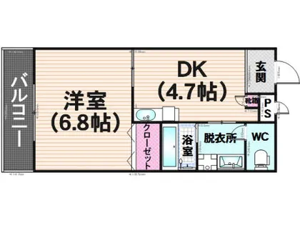 アイティーオー南福岡【1階】の間取り