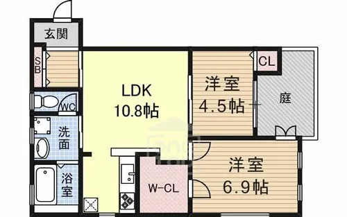 ルシア茨木【2階】の間取り