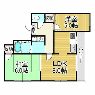 モンテ老松【203号室】の間取り