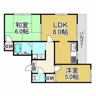 モンテ老松【202号室】の間取り