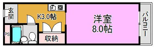 シャローム高井田【4階】の間取り