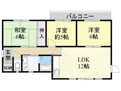 フレア五十鈴【3階】の間取り