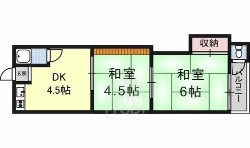竹島マンション【2階】の間取り