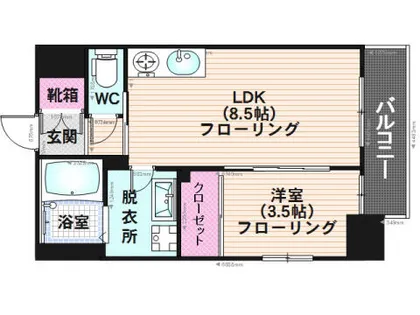 タツミ大橋【1405号室】の間取り