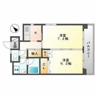 ハイツ・ルミエールペッティ【603号室】の間取り