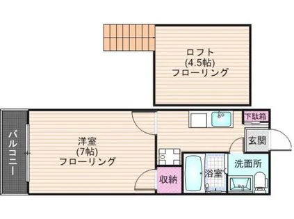 中長コーポ井尻【102号室】の間取り
