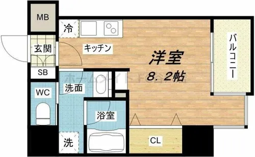 サンネクテール天満橋【5階】の間取り